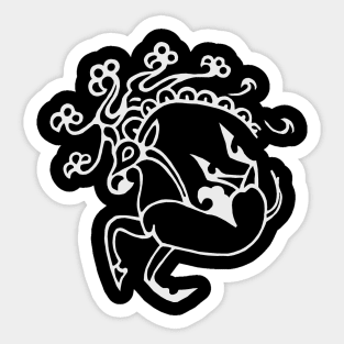 Ancient Scythian Stag Tattoo Design, Siberian Princess Mummy Tattoo Sticker